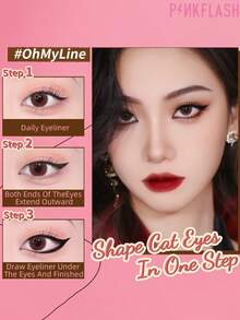 PINKFLASH 0.6g All-Day Wear Liquid Eyeliner, Fully Waterproof, Sweat-Proof And Oil-Proof Formula, Resistant To Tears, Sweat And Sebum, Smooth Application, No Skipping, No Pulling On Eyelids - #B01 BLACK - View 7