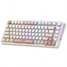 RAIKU Blue Switch Mechanical Keyboard, Gaming Dedicated Hot-Swappable Switches, High Performance Detachable Cable Mechanical Keyboard, RGB 80% Illuminated Keyboard - View 4