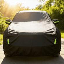 2027 Winter New Universal Car Cover - Sun Protection, UV Protection, Rainproof, Dustproof And Heat Resistant PEVA Material, 8 Sizes Available, All-Season Vehicle Protection, Rainy Season Special, Dustproof, Black Appearance, Car Accessories, Car Cover | Fashionable Car Cover - Black Car Cover - View 5