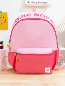 4pcs/1pc Aesthetic Colorblock Neutral Casual Backpack, Large Capacity Student School Bag, Suitable For Middle School, High School, College Students, Boys And Girls, Campus, Travel, Commute, Outdoor, Casual, Daily Use - Multiple Styles - View 17