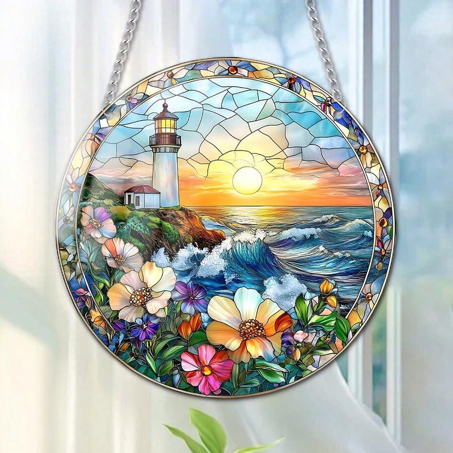 Cross-Border Independence Day Festival Celebration Acrylic Painted Window Hanging Decor Wall Ornament Creative Craft Hanging Decoration Home Decor - Multicolor - View 1
