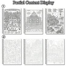 2-Piece Exquisite Adult Coloring Book Set, A5 Spiral Bound Hand-Drawn Notebook, Thick Non-Bleeding Paper, Relieve Stress And Improve Focus, Suitable As Halloween And Christmas Gifts - A5 - View 6
