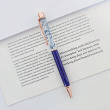 Bolígrafo flotante de flores secas personalizado, grabado personalizable, regalo de invitación para damas de honor, recuerdo de boda, regalo del Día del Maestro - Redondo - Ver 18