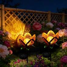 2pcs/Set Solar Powered Tulip Shaped LED Lawn Lights, IP44 Waterproof Outdoor Decorative Lighting, Yard, Garden Ornament, Holiday Atmosphere Lighting, Perfect Gift For Mom, Friends And Family - Tulip Flower Pick - View 6