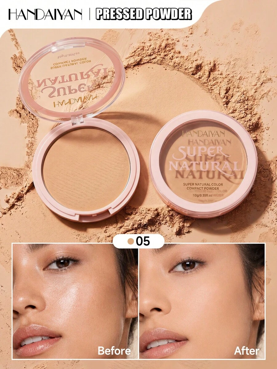 HANDAIYAN Waterproof Powder , 1pc Long-Wearing Oil Control Face Makeup Product Powder-Foundation