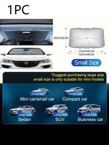Pelindung Matahari Kaca Depan Mobil, Pelindung Matahari Isolasi Panas Anti-UV, Perangkat Tirai Penghalang Cahaya, Payung Matahari Kaca Depan Interior Mobil - 1 buah - View 15