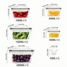 THELIFE 36/24/12pcs Food Storage Containers, 5 Sizes, Reusable Sealed PP Material With Snap Lid, Suitable For Storing Fruits, Vegetables, Salads, Pasta, Bento Boxes, Lunches, Etc. Space-Saving, Stackable, Ideal For Home Refrigerator And Kitchen Storage - View 3