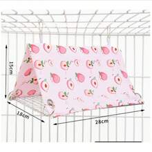 1pc Mesh Triangle Bird Hammock Toy, Patterned Bird Nest Perch, Wind-Resistant Breathable Leak-Proof Base, Suitable For Lovebirds, Parrots, Parrot Species, All-Season Bird Cage Accessory - View 12