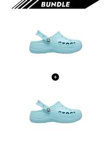 Crocs [Bundle] Echo Baya Platform Women Clog Pure Water 208186 - Blue - View 1
