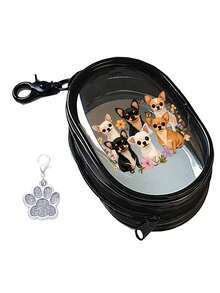 6pcs Cute Dog Print Cat & Dog Treat Bags, Transparent PVC Zipper Bags With Hooks And Zippers, Lightweight And Portable, Mini Pet Treat Storage Pouches, Compact Multi-Functional Storage Bags, Hanging Cat Training Treat Bags, Can Store Pet Treats, Coins, Cosmetics, Earphones, Data Cables, Keys And Other Accessories, Designed For Pet Owners, Hands-Free Pet Travel Accessories, Perfect Holiday And Birthday Gift For Pet Lovers - Multicolor - View 13