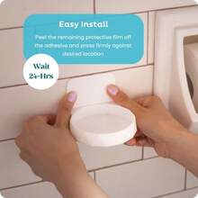 Wall Mount For Toilet Paper Foam Dispenser Adhesive Holder For Bathroom Drill-Free Installation Compatible With Dispenser White - White - View 6