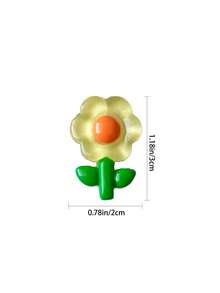 3pcs Cute Crystal Flower Car Air Vent Clip Aromatherapy Clip Decorative Ornament Women's Car Accessories - A - View 4