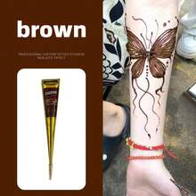 Black Henna Tattoo Paste Semi-Permanent Body Art Ink Suitable For Wrist And Body Long-Lasting Color Plant-Based Tattoo Ink - Multicolor - View 9