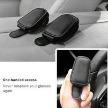 1 Peça Suporte Universal para Óculos no Quebra-Sol do Carro, Material PVC, Suporte para Óculos do Carro, Acessório Interno, Suporte de Armazenamento de Óculos, Decoração de Quarto, Volta às Aulas - Multicolorido - Visão 6