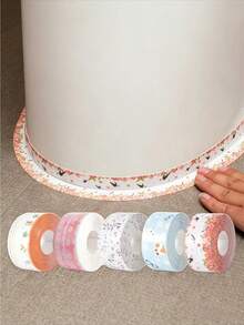 Ins Home Dopamine Soft Decor Item 1 Roll Random Pattern Bathroom Self-Adhesive Sealing Strip Joint Beautification Sealing Decorative Tape Easy To Clean Durable Gap Edge Sticker Home Decor, Home Decoration, Home Supplies, Bathroom Accessories, Tile Sticker Kitchen Bathroom Indoor Home Renovation Universal Home Improvement Practical Creative Gift - Multicolor - View 8