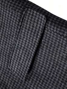 Blazer Pria Motif Houndstooth, Gaya Klasik Klasik, Potongan Slim Fit, Kancing Tunggal, Kerah Berlekuk, Jaket Jas Elegan, Serbaguna untuk Berbagai Acara, Hadiah untuk Pacar - Dark Grey - View 6