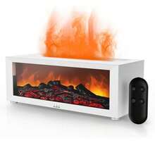 Mini Fireplace Diffusers For Essential Oils Fireplace Humidifier With Remote 150ml Fireside Ultrasonic Humidifier Bonfire Flame Diffuser With 7 Colors Light For Home Room Office 5W - Multicolor - View 9