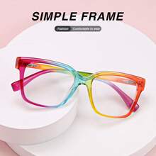 1pc Fashionable Women's Reading Glasses, Popular Candy Color, Youthful Appearance, Comfortable Spring Temple, Daily/Work/Essential Women's Reading Glasses - Rainbow - View 2