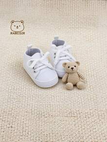 Spring Summer Autumn Infant Pre-Walker Shoes, Breathable Infant Pre-Walker Shoes 0-1.5 Years Old, Classic Versatile - White - View 1