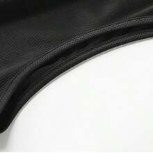 Men's Sports Tank Top Mesh Pullover Round Neck Reflective Print Sports Shorts Set Running Fitness Workout Outfit - Black - View 8