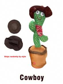 1pc Dancing Cactus, Magical Flower, Repeat Recording, Glowing Doll, Creative Plush Twisting Body Doll, Singing, Stress Relief Prank Toy For Teens - Multicolor - View 18