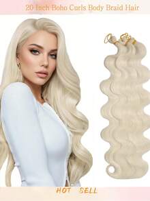 Anna Hair 合成纖維鬆散深波浪捲鉤編髮接髮 3件/包 24英吋 300G 水波紋編髮 漸層金髮扭曲鉤編捲髮 女款，萬聖節 - 彩色 - 查看 47