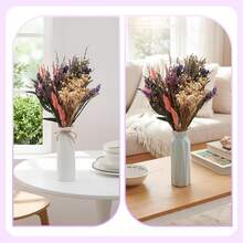 1Bunch Purple White Large Artificial Flower Bouquets Lavender Baby Breath Forget Me Not Boho Wedding DIY Home Decor Preserved Floral Arrangement Gifts - Purple, Pink - View 5