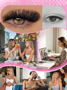 FQBFQB 140pcs DIY Eyelash Extension Set, Suitable For Achieving Natural And Fluffy Eye Makeup. It Is Durable, Comfortable And Long-Lasting. 9-16mm Mix. Beginner-Friendly DIY 3D Effect For Everyday Wear, Parties, Travel & Music Festivals - D - View 4