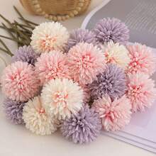 5/25/1pc Artificial Dahlia/Realistic Chrysanthemum - Pink Bouquet, Easy To Use, Durable, Lavender Fake Rose With Stem, Suitable For DIY Wedding Decor, Centerpiece, Bouquet And Flower Basket, Home Decor - Multicolor - View 9