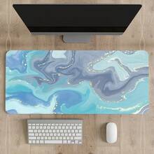 Gaming Mouse Pad, Gray Green Fluid Pattern Mouse Pad , Large Extended Computer Mouse Mat Keyboard Full Desk Mousepad For Keyboard And Mouse, For Home And Office Use - View 9
