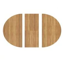 Extendable Dining Table With Storage, 110–150 Cm, Wood/Black Finish, Max Load 60 Kg, Round To Oval - 棕色 - 查看 11