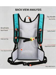 Cycling Backpack – 20-35L Water Bladder, Lightweight Hiking Bag For MTB, Trail & Outdoor Sports - Multicolor - View 8