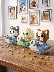Cartoon niedliche Haustiere Hund Husky 372 Stücke/Golden Retriever 358 Stücke/Bulldogge 368 Stücke/Haustier Katze orangefarbene Katze 356 Stücke/Ragdoll Katze 370 Stücke/Kuh Katze 356 Stücke kreative DIY Bauklötze Modell Schreibtisch Dekoration Geburtstagsgeschenk Weihnachtsgeschenk - Verschiedenfarbig - Übersicht 3