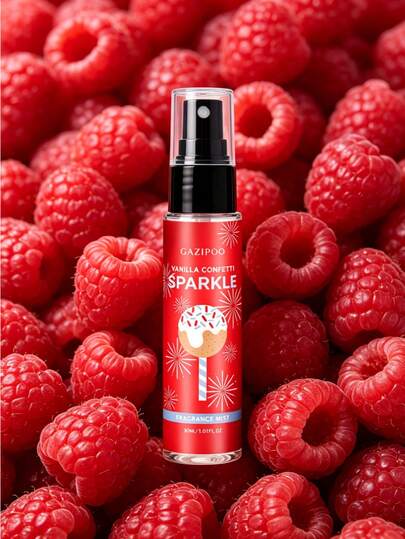 1 Bottle 30ml Sparkling Raspberry Floral Fragrance Spray, Pocket/Handbag Portable Size, Perfect For Birthday Parties, Nightclubs, Holiday Gatherings And Outings. Full Three-Layer Scent Profile: Core Top Notes Of Raspberry, Paired With Mango And Pear; Middle Notes Of Plum Blossom And Jasmine; Base Notes Of Vanilla And Praline. Rich Juicy Raspberry Sweetness Blended With Elegant White Floral And Creamy Woody Notes