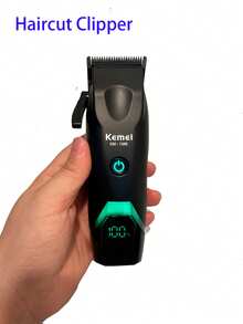 Kemei 2件組專業男士理髮器套組，陶瓷刀片理髮器與修剪器附充電底座 KM-1386, 1385 - 黑色 - 查看 10