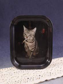 Cabin puff 1件美短貓圖案滾盤,優質捲菸工具,理想的節日禮物 - 均碼 - 查看 7