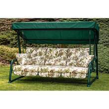 Replacement Cushion Only For 3-Seater Garden Hammock – Soft, Breathable Fabric With Multiple Pattern Options To Refresh Your Outdoor Relaxation Space; Lightweight And Easy To Install; Designed For Comfort And Everyday Use; Compatible With Standard Vi - Aspen Grey Leaf - View 10
