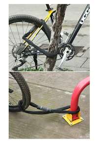 1pc 90cm Bicycle Chain Lock 5-Digit Combination Lock Anti-Theft Lock Extended & Thickened Electric Combination Chain Lock Cycling Gear Multi-Function Security Lock Outdoor Cycling Anti-Theft Security Lock - Multicolor - View 4