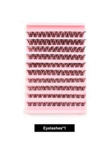 120pcs D Curl Vacation Eyelash Clusters, 8-16mm Thin Style, Reusable, Soft & Natural, Voluminous & Curly, Segmented Single Clusters, Suitable For Any Style DIY Eyelash Extensions, Beginner Friendly - D - View 7
