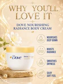 Dove Nourishing Brightening Body Lotion, 300ml Full Size/50ml Sample, Deeply Moisturizing, Radiating Skin Glow, Super Hydrating, Long-Lasting Fragrance, Suitable For Normal Skin - Dove Nourishing & Brightening Body Lotion - View 7