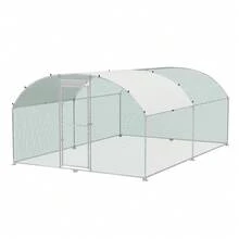 Heavy-Duty Walk-In Chicken Run With Galvanized Steel Frame – UV-Resistant Cover, Lockable Door, Quick-Assembly Poultry Enclosure For Chickens, Ducks, Rabbits & Guinea Pigs – Ideal For Backyard, Garden Or Lawn Use – Sturdy, Weather-Resistant Small Ani - 3x4m - View 11