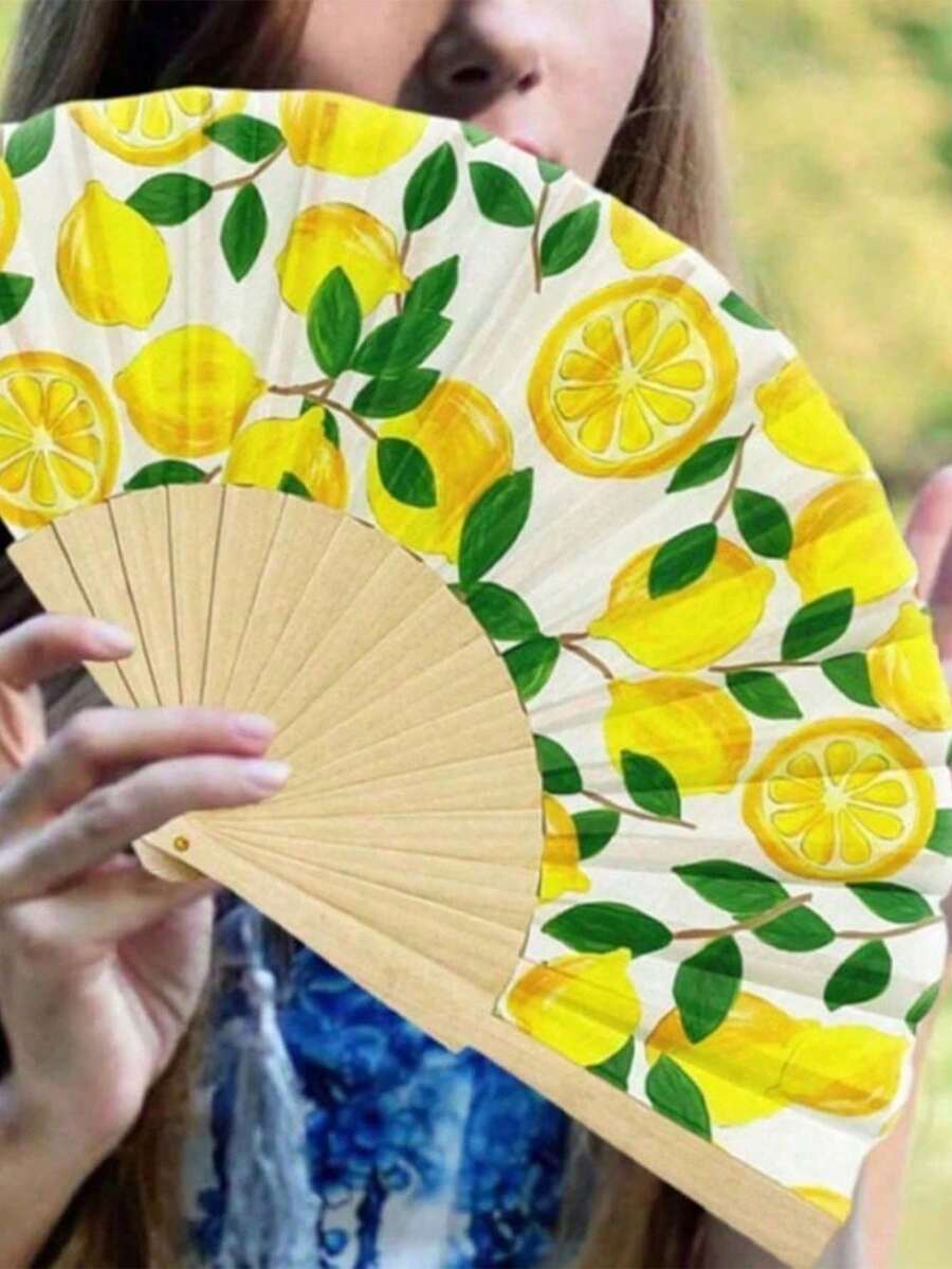1件波點手搖扇,輕量可折疊,適合夏季日常使用,可作為海灘場景與日常穿搭的美學攝影道具,時尚涼爽配件 - 多色 - 查看 1