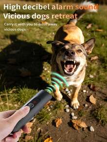 Dog Barking Deterrent, Ultrasonic Dog Barking Inhibitor, Rechargeable Dog Training Device, For Barking, Biting, Jumping, Portable Handheld Barking Control Device, Indoor And Outdoor Use, USB Charging - Multicolor - View 5