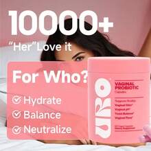 URO 2PCS Suplemento dietario vaginal Probiotic Positiv 60 cápsulas sin sabor lactobacilos salud íntima femenina probióticos flora equilibrada defensa natural bienestar digestivo - 2 piezas - Ver 2