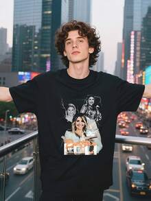 Men T-Shirts - 黑色 - 查看 1