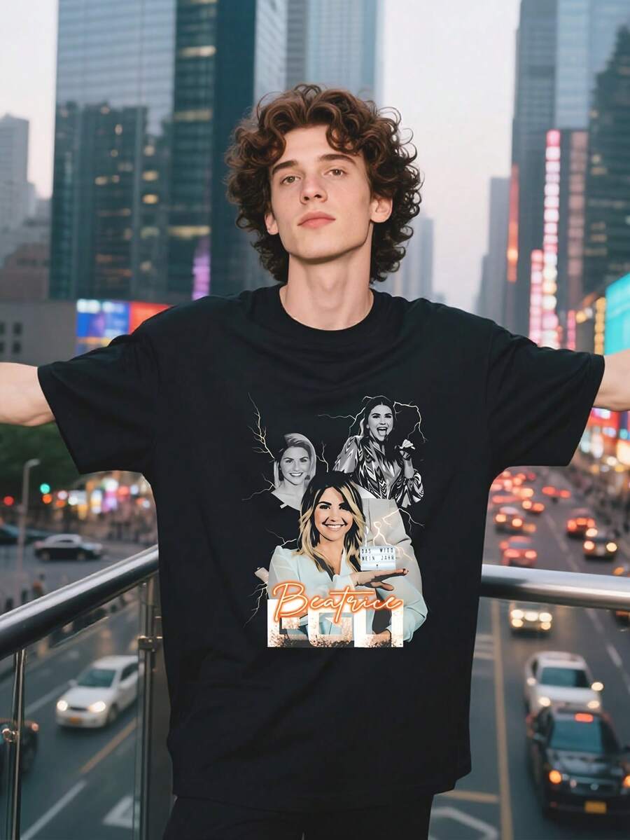 Men T-Shirts - 黑色 - 查看 1
