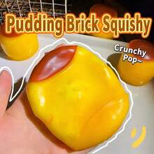 Building Block Caramel Pudding Fidget Toy, Crunchy Tactile Sensory Toy, Suitable For ASMR And ADHD, Shaping Toy For Children, Teenagers And Adult Women, Office Decor And Accessory, Party Gift, Christmas Gift, Halloween Toy, Creative Play, Portable Desktop Companion - Multicolor - View 5