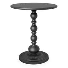 Funecy Mesa Auxiliar Pequeña de Metal, Mesa Auxiliar Redonda Negra Mate Clásica para Mesita de Noche o Sofá, Mesa de Pedestal Pequeña para Sala de Estar, Esquinas, Recámara, Patio y Bar - Multicolor - Ver 9