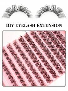 120pcs D Curl Vacation Eyelash Clusters, 8-16mm Thin Style, Reusable, Soft & Natural, Voluminous & Curly, Segmented Single Clusters, Suitable For Any Style DIY Eyelash Extensions, Beginner Friendly - D - View 5
