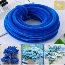 彩色管狀毛絨線 13米/捲，附150個黃色花蕊，DIY創意手工藝材料，適用節慶裝飾與藝術手工項目 - 多色 - 查看 17